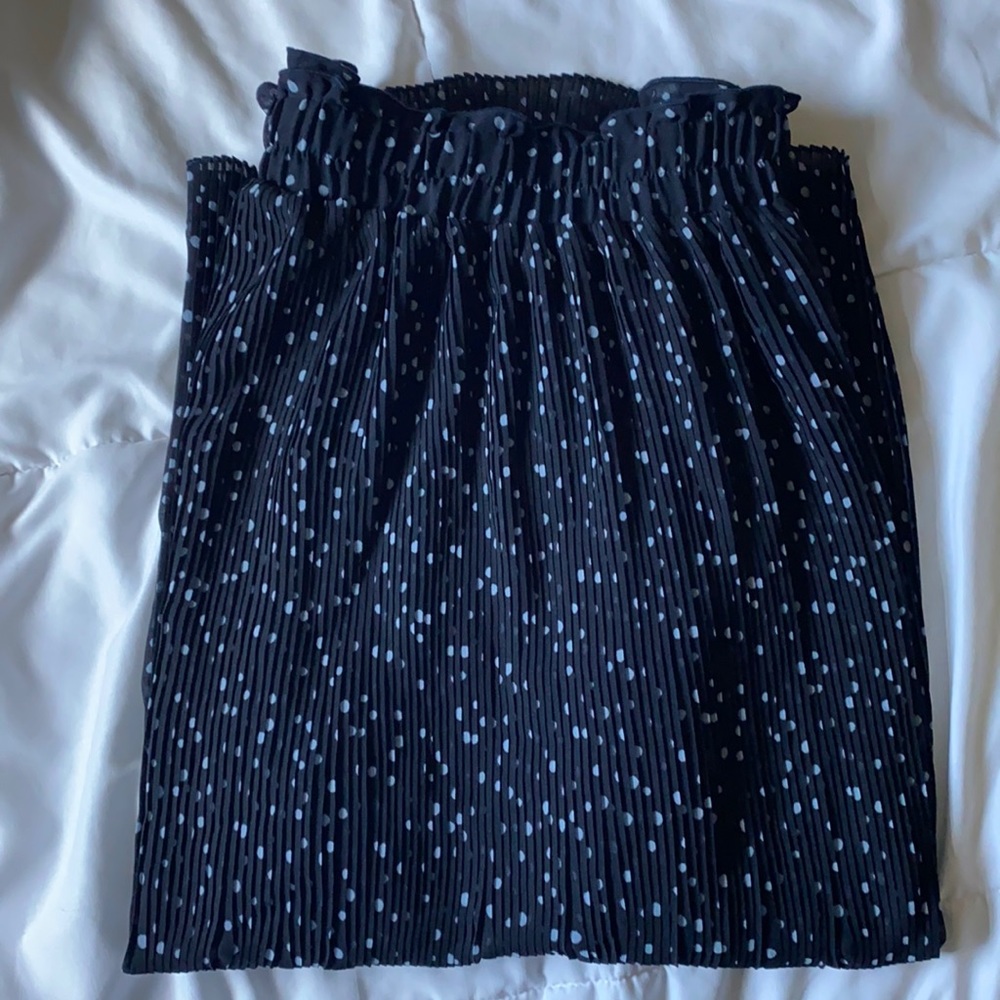 Blue with white polka dot swing dress